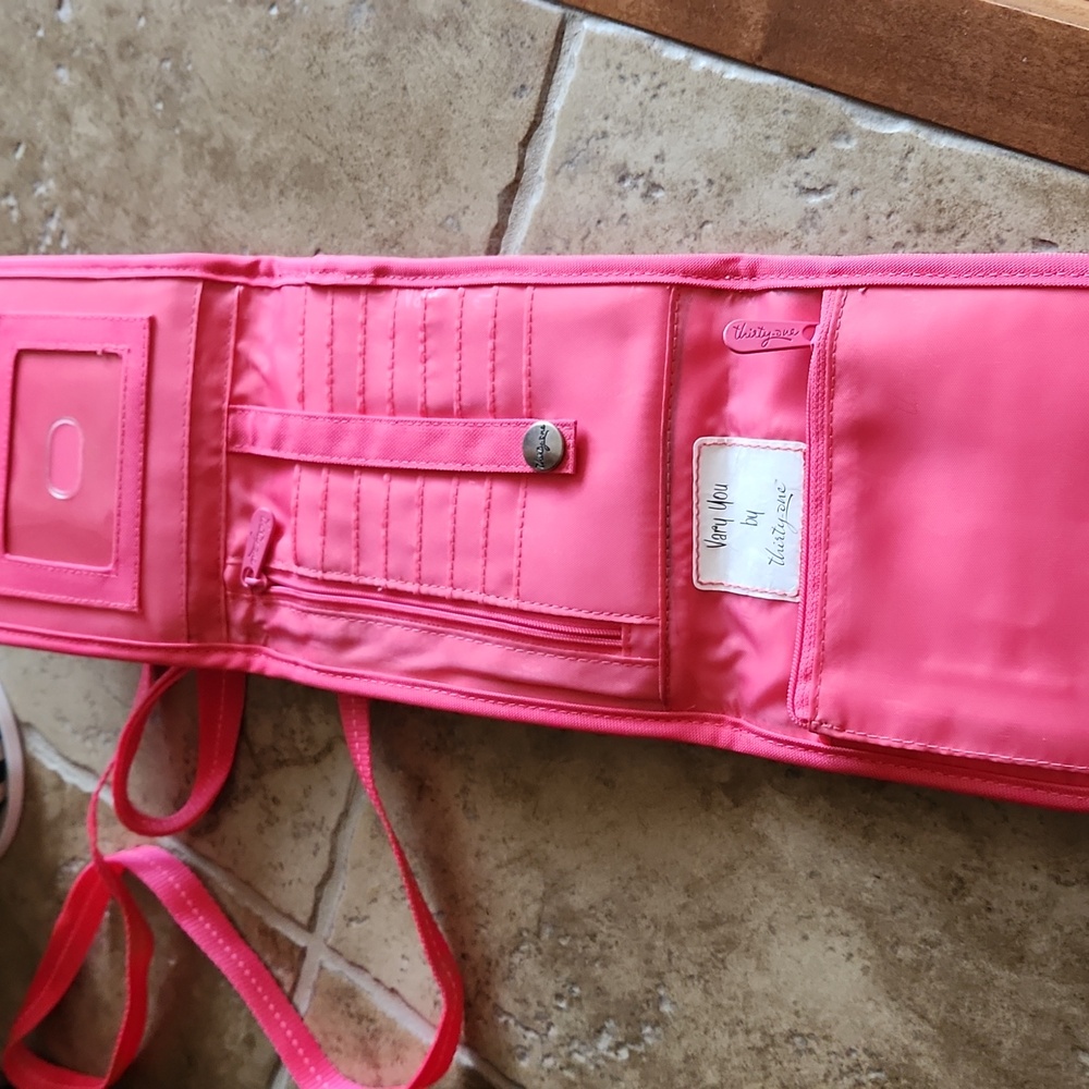 Thirty-One Vibrant Pink Quilted Crossbody Bag - Picture 6 of 12